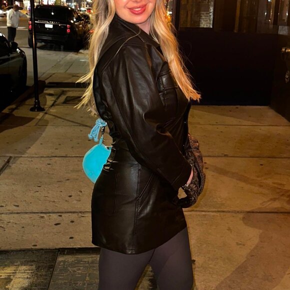 Frame Long sleeve Leather dress - Picture 6 of 6